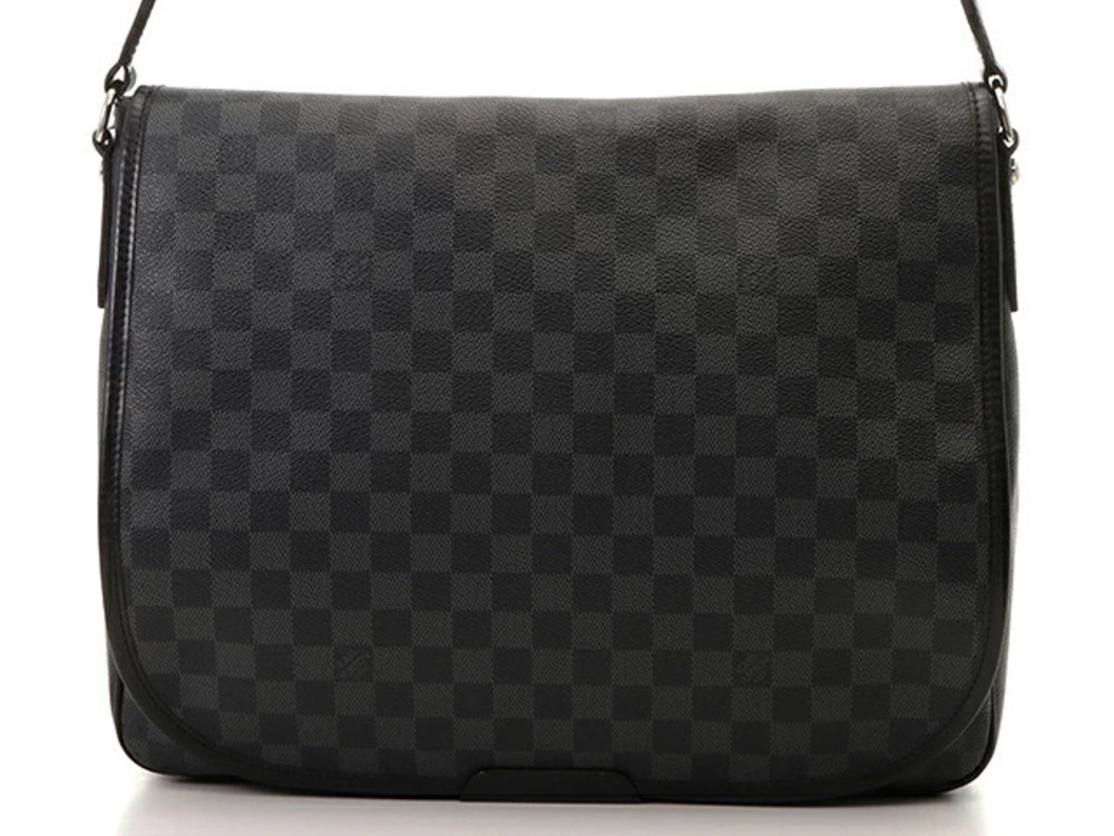 Louis Vuitton District Shoulder Bag Damier Graphite Black